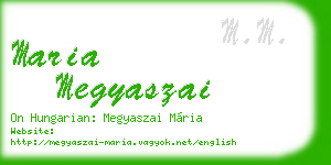 maria megyaszai business card